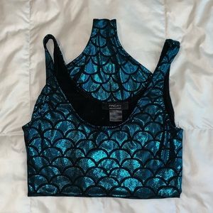 Shiny Blue Mermaid Bodysuit